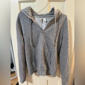 H&M Gray Zip-Up Hoodie Jacket